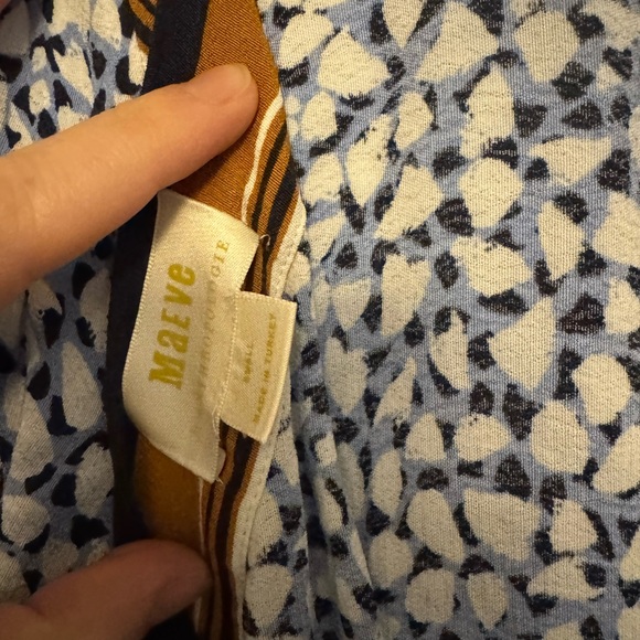 Maeve patterned open back cropped blouse size small - Picture 4 of 5